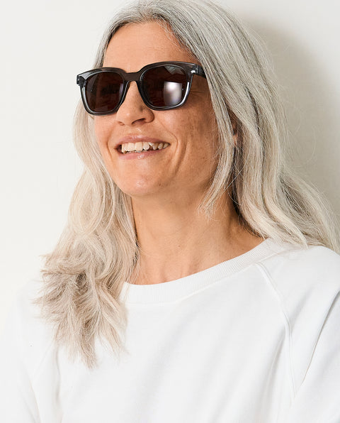 solbriller med styrke rektangulære og cool design sort