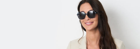Firkantede solbriller med styrke