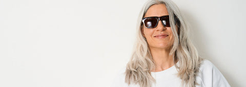 Rektangulære solbriller med styrke